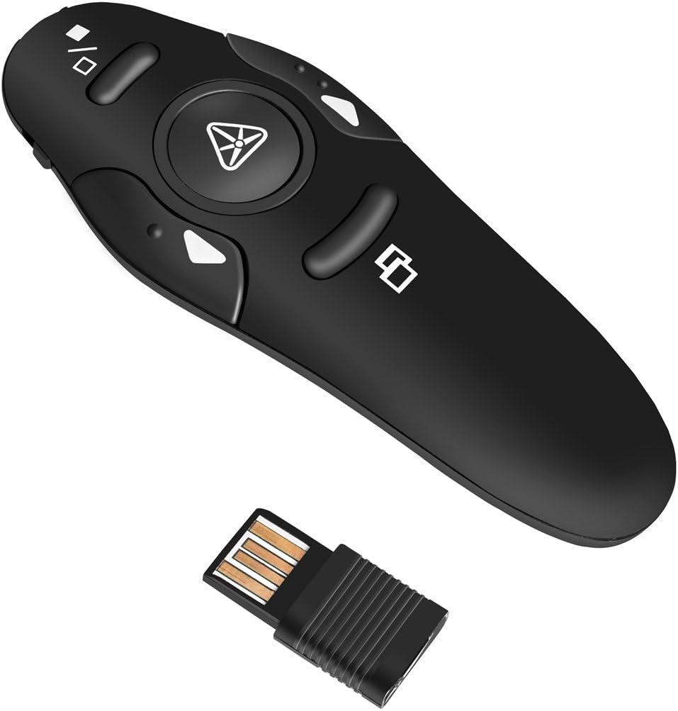 BEBONCOOL RF 2.4GHz Wireless Presenter Remote Presentation USB Control PowerPoint PPT Clicker: Electronics