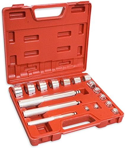 T1A Aluminum Wheel Bearing Race, Seal and Bushing Driver Installation Tools, 17 Piece Kit, T1A-D1016