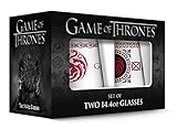Game of Thrones Targaryen Stemless Wine Glass with Gold Rim (Set of 2), Clear