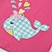 ChicNChic Toddler Baby Girls Summer Clothes Whale Print Top with Plaid Shorts Outfits Set (3T, Pink)