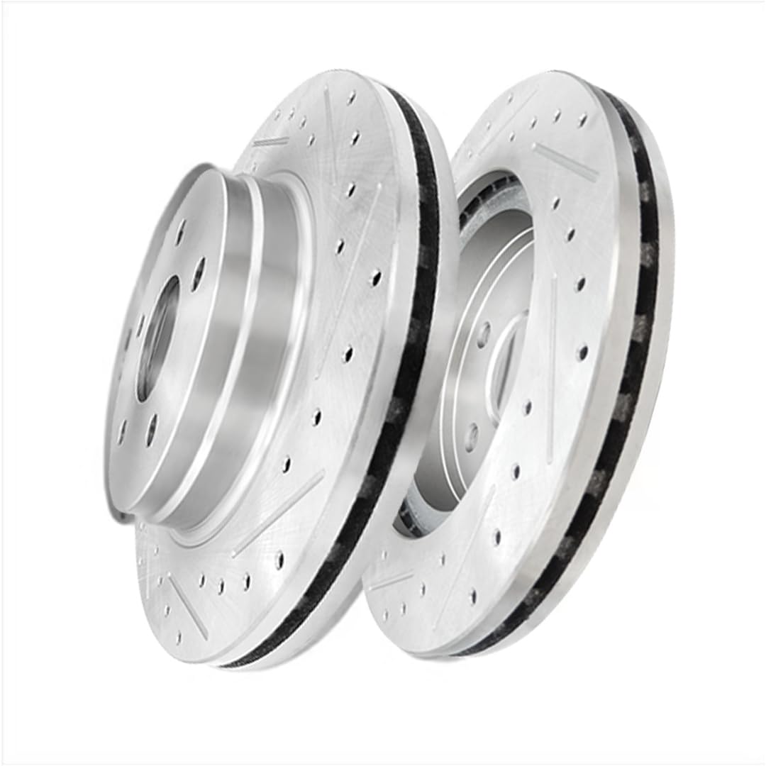 Photo 1 of PM Auto Front Drilled Slotted Disc Brake Rotors