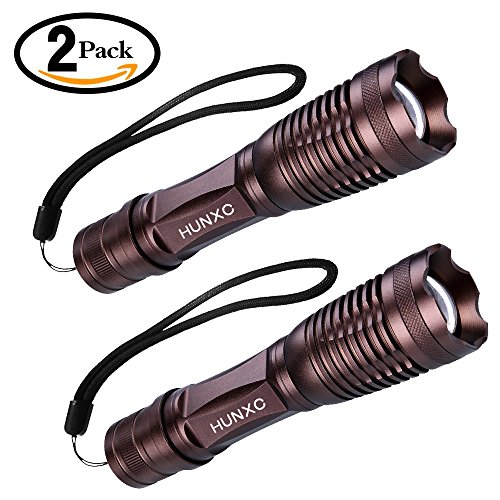 2 pack e6 high powered tactical flashlight with 2pcs re…