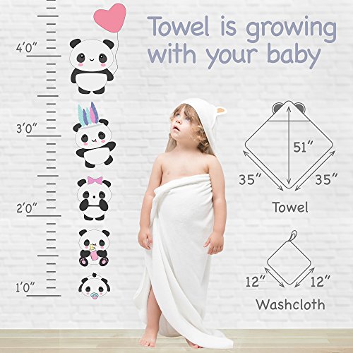 image for Bahama Mama Organic Bamboo Baby Bath Towels - Set with Washcloth - Pre