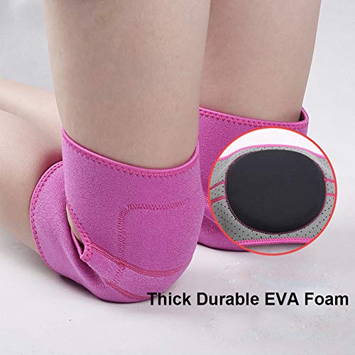 BeGrit Genouillères Rembourrage en Mousse Genouillere Sport Danse avec Souple Respirante Antidérapant Respirante Protection Genou pour Travailler Gardening Arthrite Tennis Ballet Danse Yoga Rose