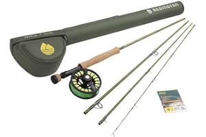 Redington Fly Fishing Field Kit, Fly Rod and Reel Combo Starter Kit, Line and Carrying Case Included