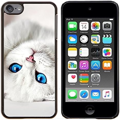 For Apple iPod Touch 6 6th Generation - Cute Baby Kitten Cat Eyes White Pet Case Cover Protection Design Ultra Slim Snap on Hard Plastic - God Garden -