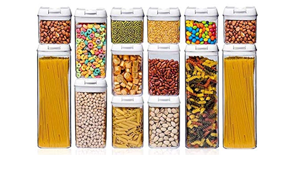 AJun Juego de 14 recipientes para Alimentos – Botes ...