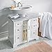 DermaPad Pedestal Sink Cabinet with Marble Top - Arrives Fully Assembled