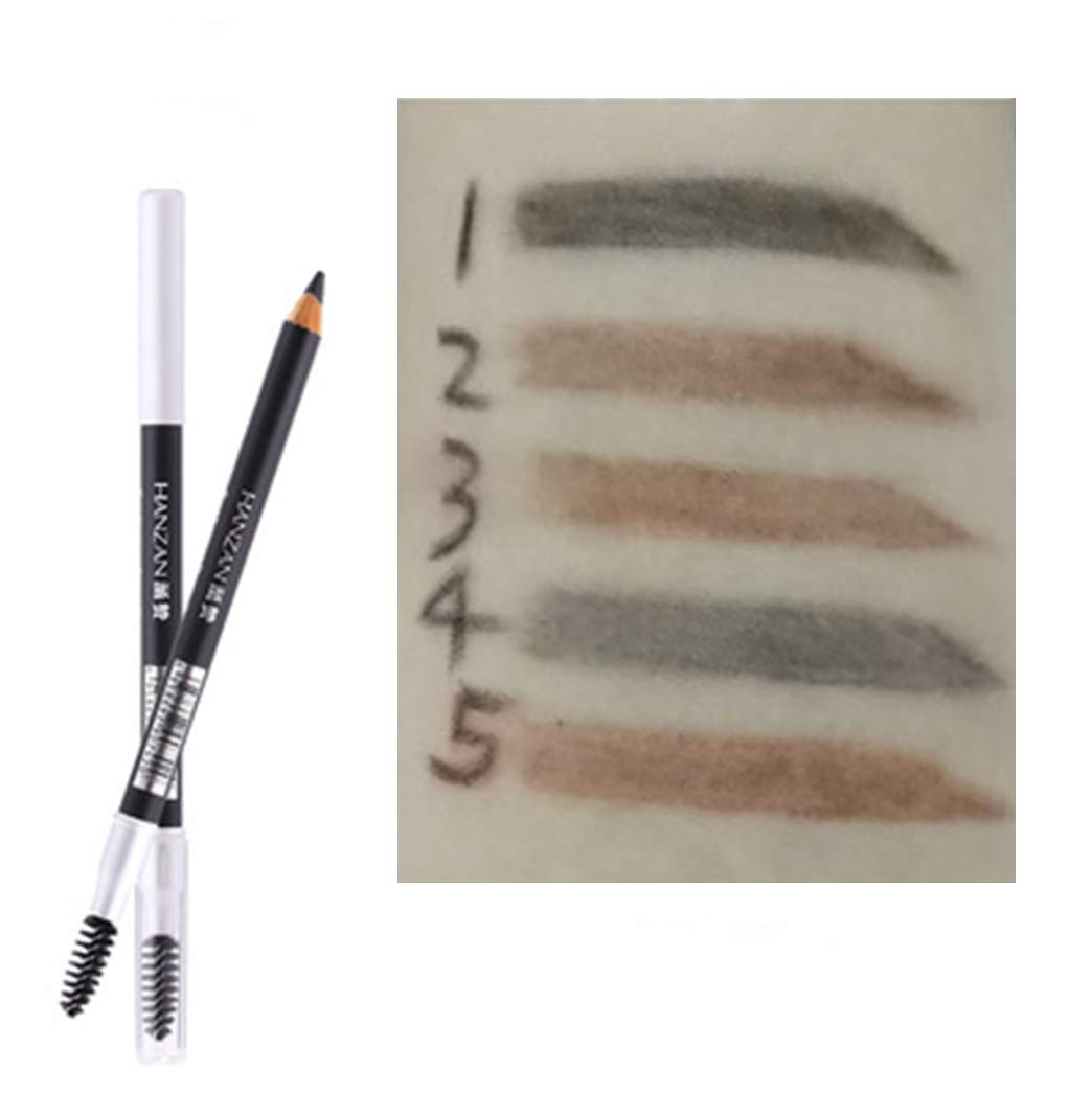 HANZAN Waterproof Eye Brow Eyeliner Eyebrow Pen Pencil Makeup Cedar Wood Cosmetic Tool (Eb02 Dark Coffee)