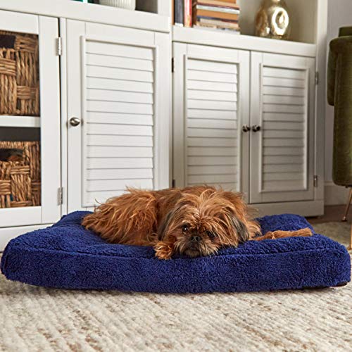 BarkBox Tufted Soft Foam Dog Bed, Orthopedic Crate Pillow Cushion for
