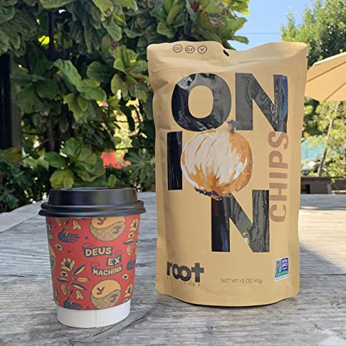 Root Foods Onion Chips Veggie Snack, NonGMO Vegetable Chip with Sea