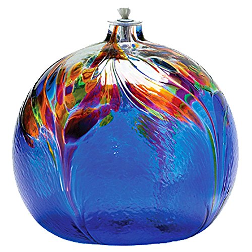 Kitras Art Glass 6'' Art Nouveau Oil Lamp in Moonlight Blue Buy Online