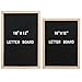 18 x 12 Inch Felt Letter Board - Changeable Letter Board, Black Felt Boards with 490 (340 3/4'' + 150 1'') Letters and Characters, Imported Oak Wooden Frame, Mounting Hook, Free Storage Bag R001