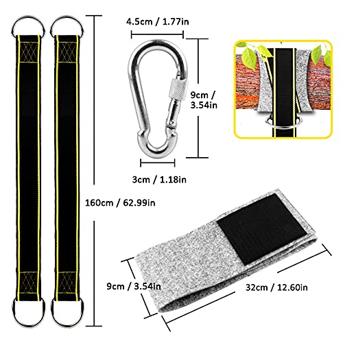 Schaukel Befestigung Hält 1000 kg Max, 1 Paar Hängematte Befestigung Hängematte Seil aus Reißfestem Polyester… – Bild 6