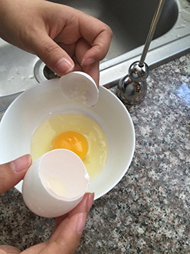 JJMG Stainless Steel Egg Topper Shell Cracker, Easter Premium Kitchen Tool for Removing the Top of Raw, Soft or Hard Boiled Eggs, Open, Separate and Cut the Top of the Egg Shell Smooth Round Opening