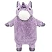HomeTop Premium Classic Rubber Hot Water Bottle with Cute Unicorn Cover (1L, Purple)