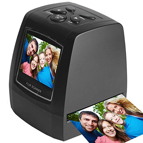 Digital Film Negative Scanner High Resolution Slide Viewer, Converts 35mm Film Negatives & Slides to Digital Photos, 2.36 inch TFT LCD Screen, Support SD Card, Easy-Load Film Inserts, Adapters & More