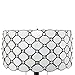 Serena D'italia Tiffany Style White Contemporary Floor Lamp, Diamond Pattern Stained Glass Lamp with Jewels, Standing Lamp, Double Pull Chain (White)
