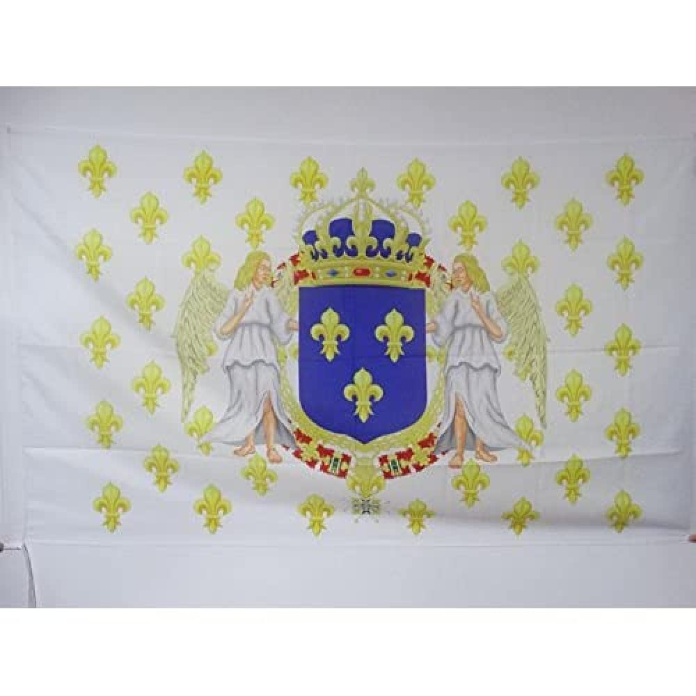 AZ FLAG - Kingdom of France Angels Flag - 2x3 Ft - French royal Banner with Sleeve - 100% Polyester - Fade Resistant - Vivid Colors - 2' x 3' Feet - 90x60 Cm