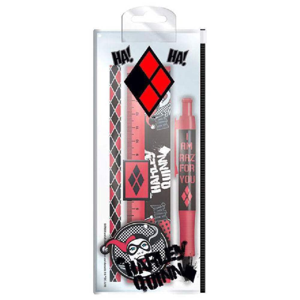 DC Comics Harley Quinn (I Am Crazy For You) Retro Bumper Stationery Set