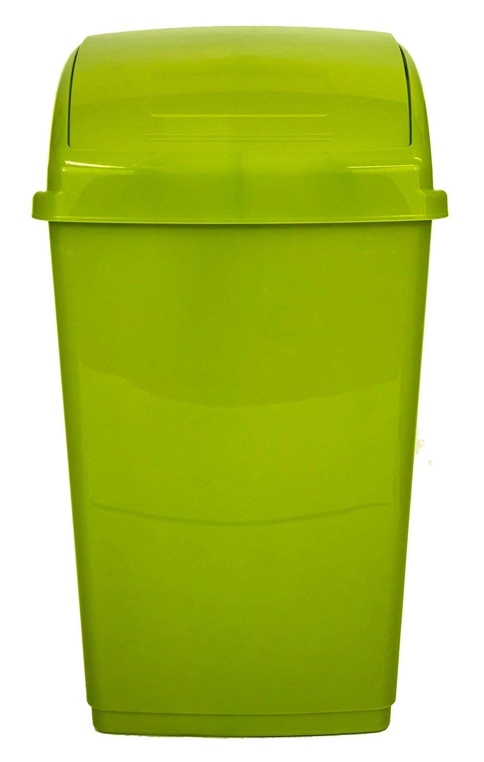 3X30Lt Lime Green Plastic Flip Top Rectangle Waste Paper Rubbish Kitchen Office Bin Amazon.co