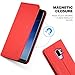 SHIELDON Galaxy S9 Plus Wallet Case [Folio Cover][Stand Feature] Premium Samsung Galaxy S9 Plus Credit Card Flip Case Protective Genuine Leather with Card Slot + Side Pocket Magnetic Closure - Red
