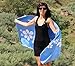 Tuvizo Beach Towel - Microfiber Quick Dry Sand Free Oversized Towels with Travel Bag 71 x 31â€ (Blue)