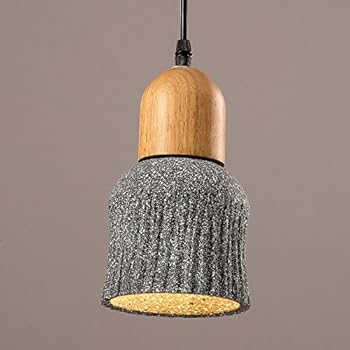 SH-61209,Creative Cement Pendant Lamp,Retro Industrial Pendant Light,Round Hanging Lamp with 1 Bulb for Dining Hall,Restaurant,Bar,Café
