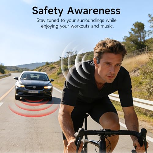 IFECCO Auriculares Conduccion Osea IP67 Impermeables | Cascos Osea con Micrófono,Bluetooth 6.0,para Correr Ciclismo Fitness,Oído Abierto