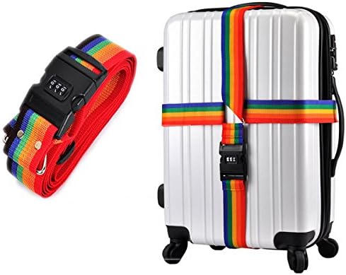 OPAI Luggage Straps With Lock Cross Suitcase Travel Belts (Multicolor)