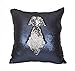 Idea Up Reversible Sequins Mermaid Pillow Cases 4040cm with magic mermaid sequin (Navy(Matte) and silver)