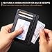 Borgasets Slim Minimalist Wallet Front Pocket RFID Blocking Leather Credit Card Holder for Men Women