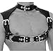 FEESHOW Men's Leather Neck Collar Chest Harness Adjustable Buckle Straps