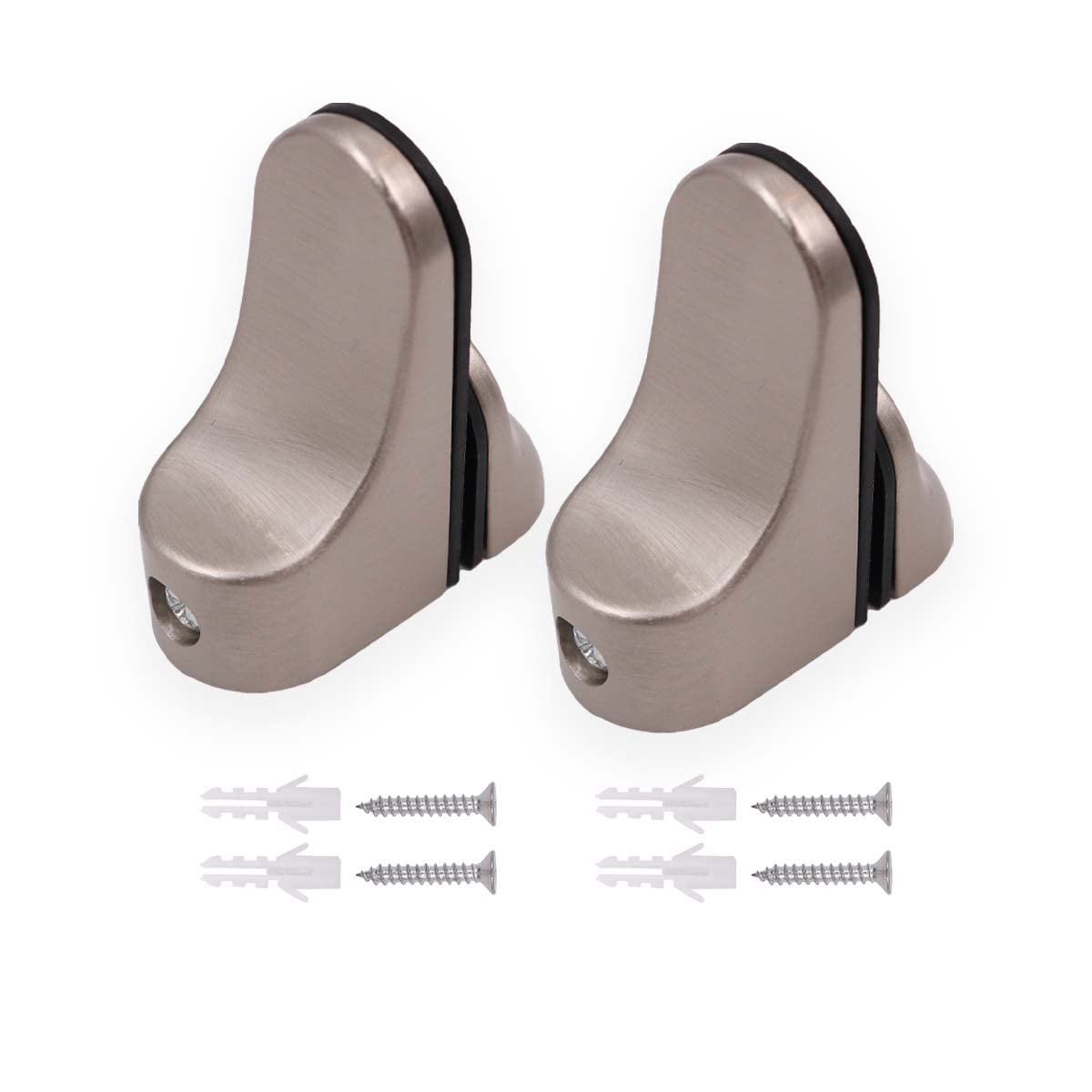 Tiardey 2PCS Glass Shelf Brackets Adjustable Glass Clamp with Screws and Expansion Tube Fit for 2-23 mm Glass Thickness -Sliver