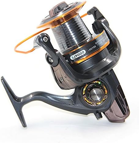 12+1 BB Ball Bearing Pre-Loading Spinning Fishing Wheel LJ9000 Series Distance Casting Fishing Reels 4.11:1 Gear Ratio (9000)