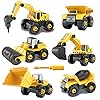 Take-Apart-Construction-Vehicles-Excavators-Truck-Toy-with-Storage-Box-6-in-1-DIY-Building-Educational-Gift-Toys-for-Boys-Girls-Age-3-4-5 Vanplay Take-Apart Construction Vehicles Excavators Truck Toy with Storage Box, 6 in 1 DIY Building Educational Gift…