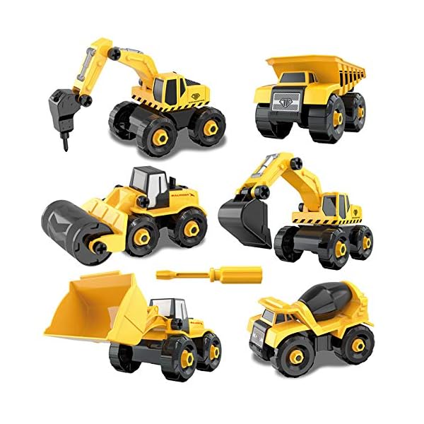 Take-Apart-Construction-Vehicles-Excavators-Truck-Toy-with-Storage-Box-6-in-1-DIY-Building-Educational-Gift-Toys-for-Boys-Girls-Age-3-4-5 Vanplay Take-Apart Construction Vehicles Excavators Truck Toy with Storage Box, 6 in 1 DIY Building Educational Gift…