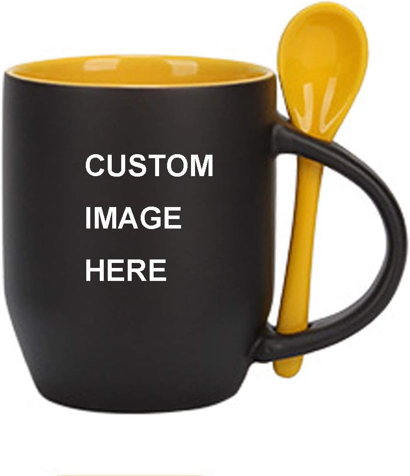 Magic Custom Photo Color Changing Coffee Mug Cup, Personalized DIY Print Ceramic Hot Heat Sensitive Cup -Add Your Photo&Text