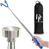 10 FT Telescoping Pickup Tool Magnetic Pole with Hook, Telescopic Reach Pole Multi-Tool | Includes Double Hook &amp; Strong Magnet Attachments on both sides Portable Utility Tool with Carrying Bag