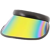 Surkat Women Sun Visors Hologram Wide Brim Thicker Sweatband UV Protective Sportswear Visors Sunhat