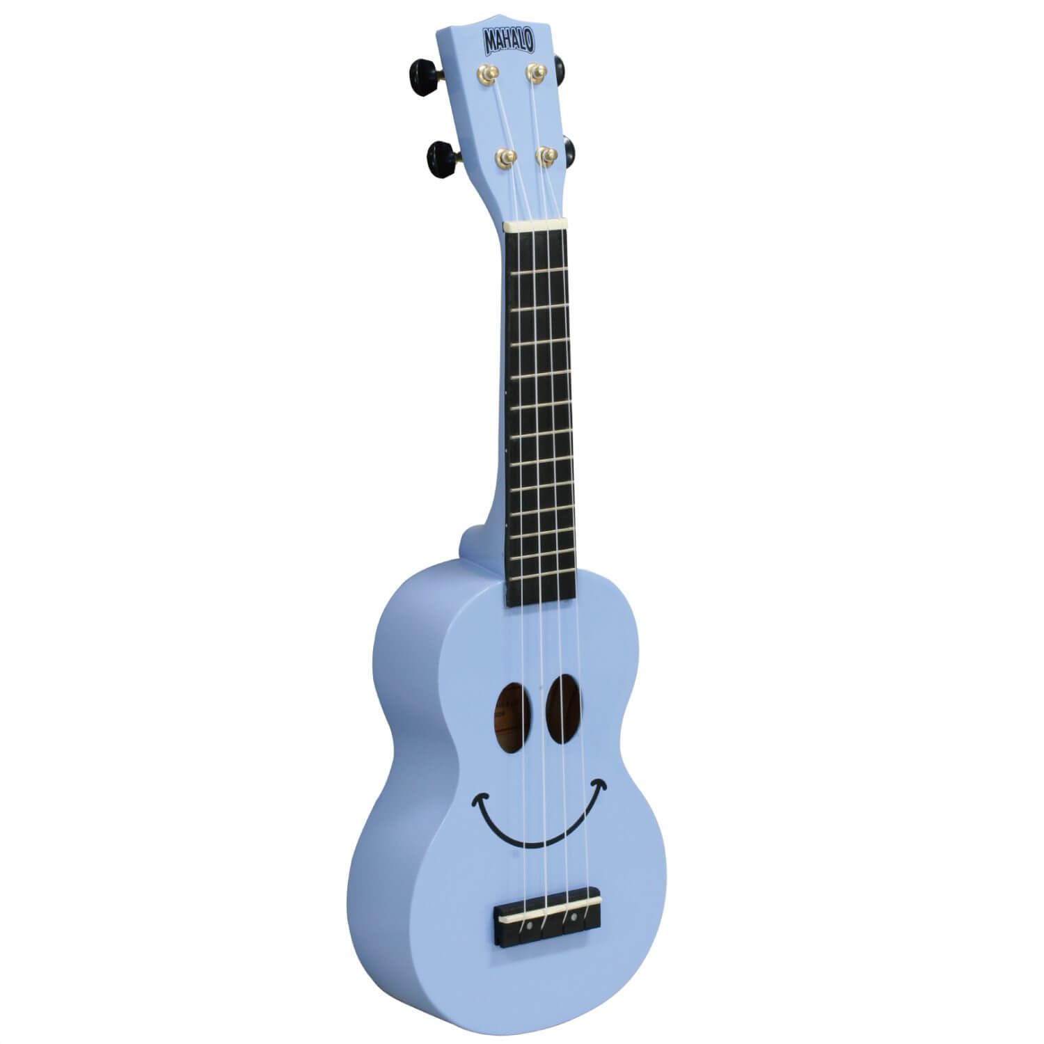 Mahalo"Smile" Art Series Soprano Ukulele, Light Blue, STN2211SMI-LB