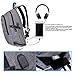 Laptop Backpack,Business Travel Laptop Backpack with USB Charging Port,Water Resistant High School Student Computer Bookbag Fits Under 17 Inch Laptop-Grey