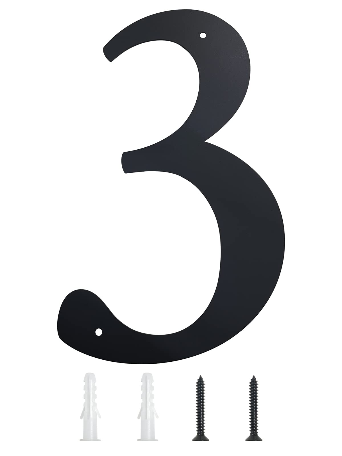 11 Inch Super Large House Numbers, Modern Address Numbers Elegant Black Finish Numbers Solid Metal House Sign for Door Plate for Home Gate Building Store Mailbox (3)