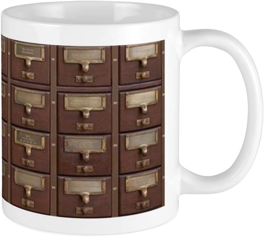 Amazon Com Cafepress Vintage Library Card Catalog Drawers Mugs