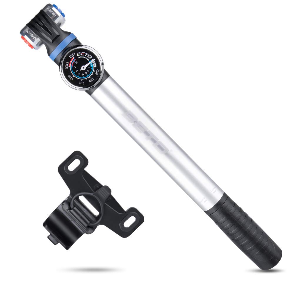 Buy Mini Bike Pump with Gauge Portable Frame Pump with EZHead Fits
