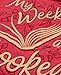 Ann Arbor T-shirt Co. My Weekend is All Booked | Funny Cute Book Reader Reading Women's V-Neck T-Shirt-(Vneck,S) Vintage Red