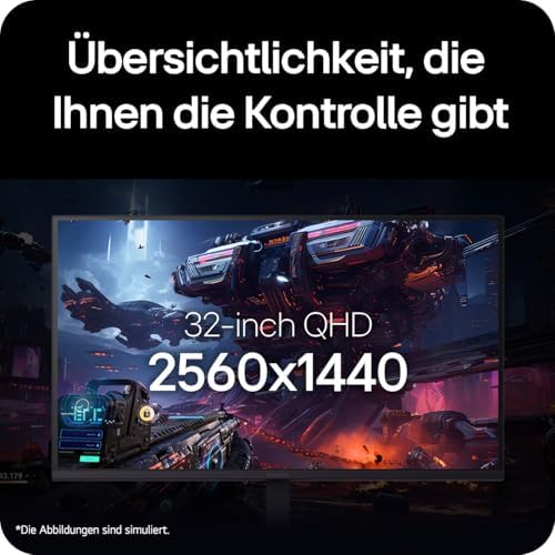 Ultragear™ 32G620B-B 32 Zoll WQHD IPS Gaming-Monitor, 200Hz, HDR10, AMD FreeSync Premium, 2X HDMI 2.0, 1x DisplayPort 1.4, Schwarz