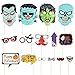 KIDCHEER 66pcs Halloween Photo Booth Props DIY Kit for Halloween theme Wedding, Birthday, Party, Photo Booth Novelty Dress Up Accessories Halloween Party Decorations Supplies