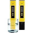 PH Meter for Water Hydroponics Digital PH Tester Pen 0.01 High Accuracy Pocket Size with 0-14 PH Measurement Range for Household Drinking, Pool and Aquarium (pH Meter 2PCS)