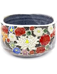 Japanese Matcha Bowl Gold Flower Kutani Yaki(ware)